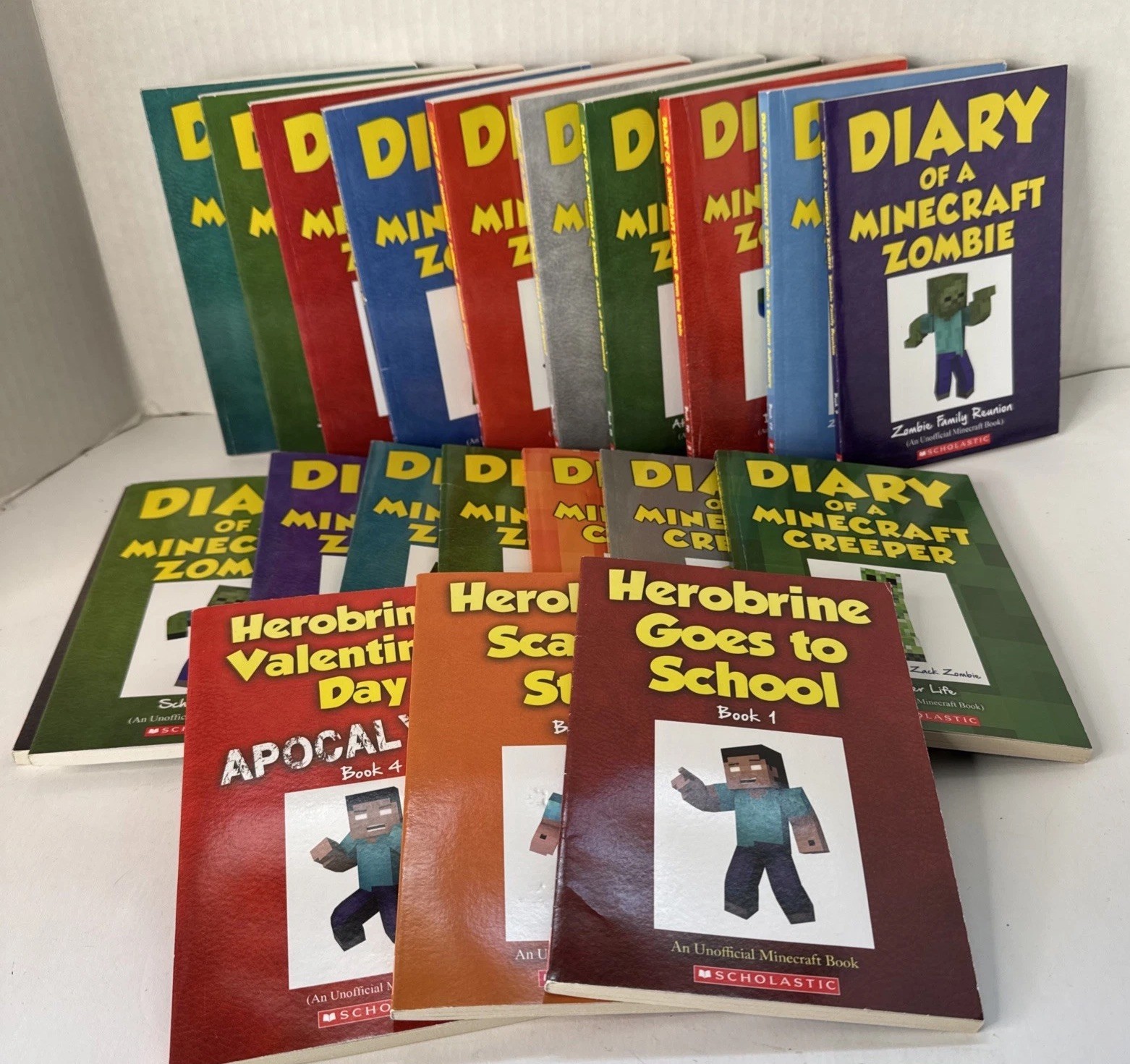 Diary of A Minecraft Zombie And Creeper Book Lot And Herobrine Books Diary of A Minecraft Zombie And Creeper Book Lot And Herobrine Books