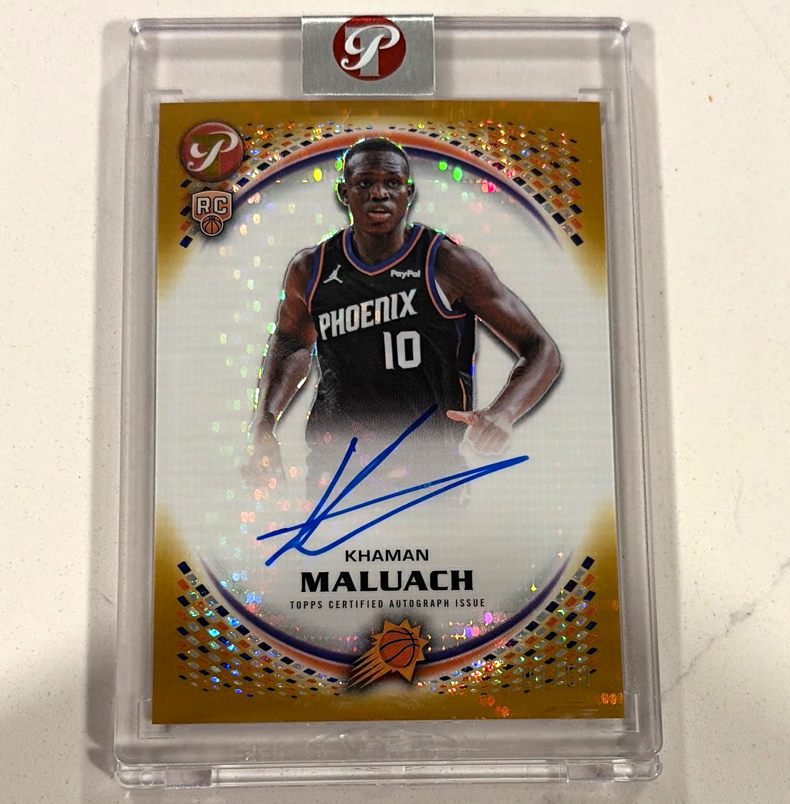 Topps Pristine 2025-26 Gold Refractor 01/50 Auto RC First on print Topps Pristine 2025-26 Gold Refractor 01/50 Auto RC First on print