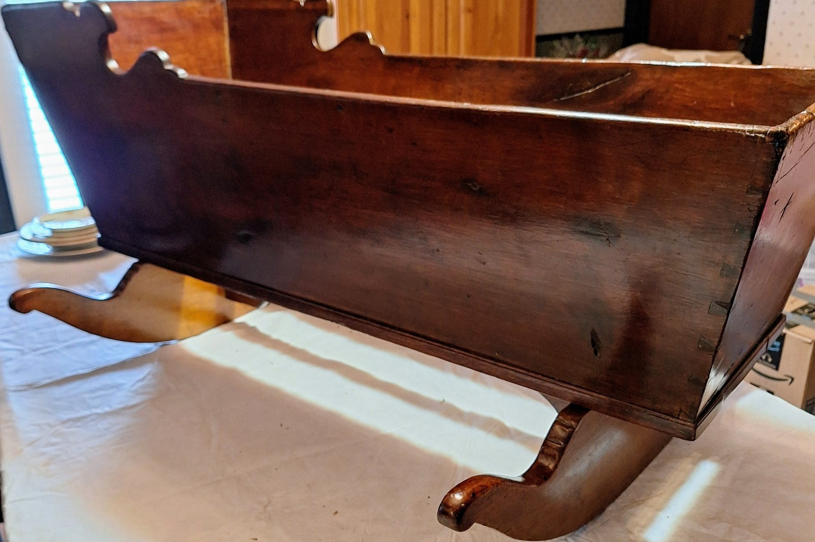 Antique Wooden Rocking Baby Cradle Antique Wooden Rocking Baby Cradle