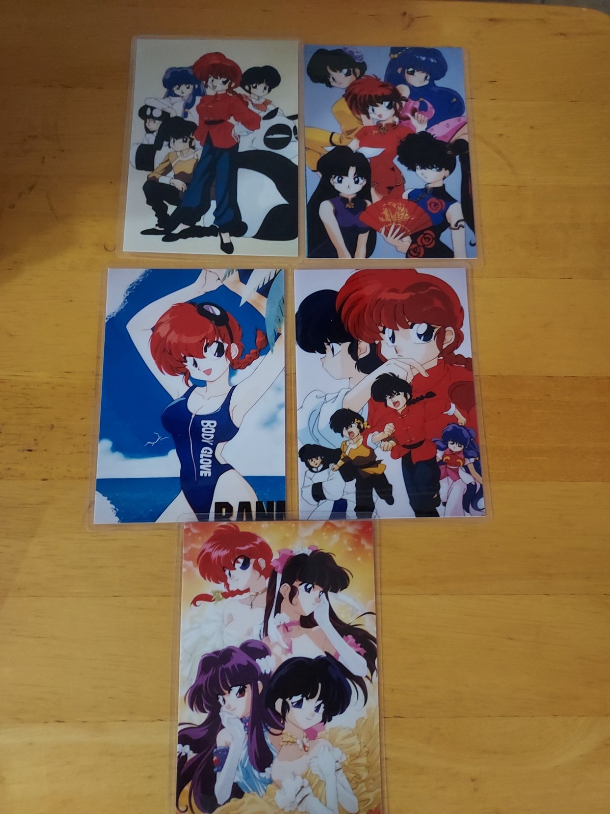 Vl Ranma 1/2 Anime Laminated Card Complete Set 5 Lot 1990s Taiwan Promo Vintage Vl Ranma 1/2 Anime Laminated Card Complete Set 5 Lot 1990s Taiwan Promo Vintage