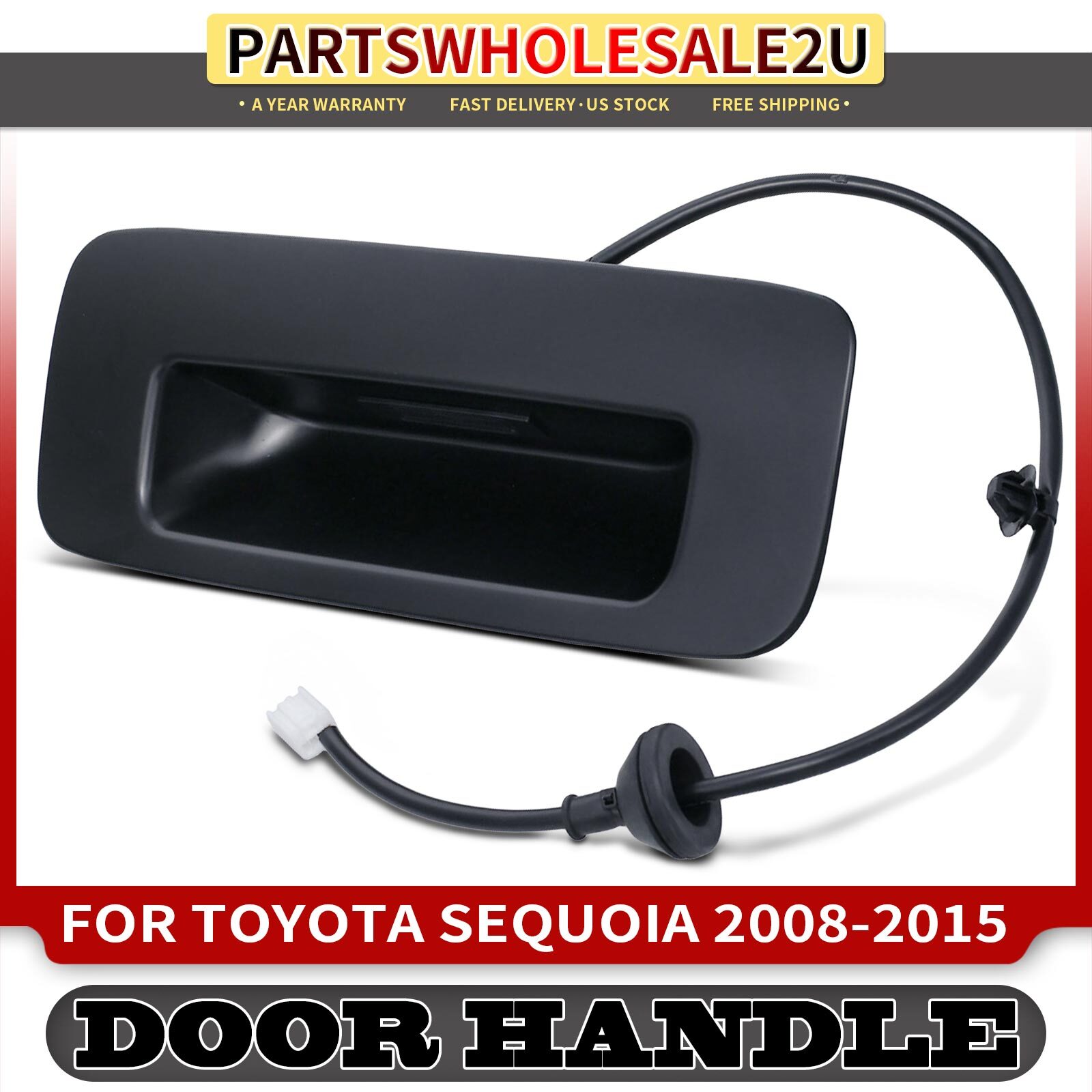 1x Primed Black Tailgate Handle for Toyota Sequoia 2008 2009 2010 2011 2012-2018 1x Primed Black Tailgate Handle for Toyota Sequoia 2008 2009 2010 2011 2012-2018