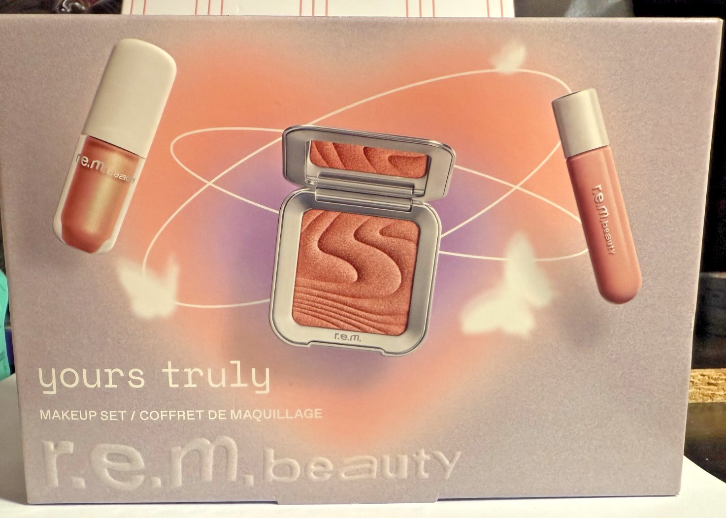 REM Beauty YOURS TRULY 3 PC Set (Midnight Shadows, Highlighter, Lip Gloss) NIB