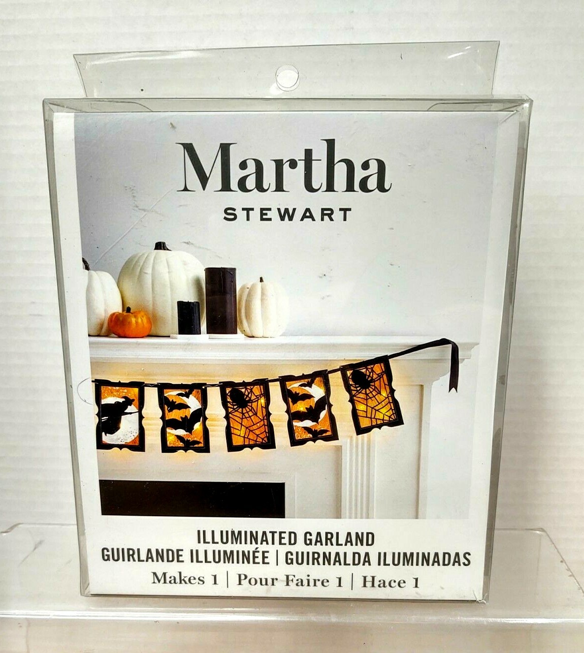 Marth Stewart Halloween Led Illuminated Garland 9 Chipboard Frames Free Gift