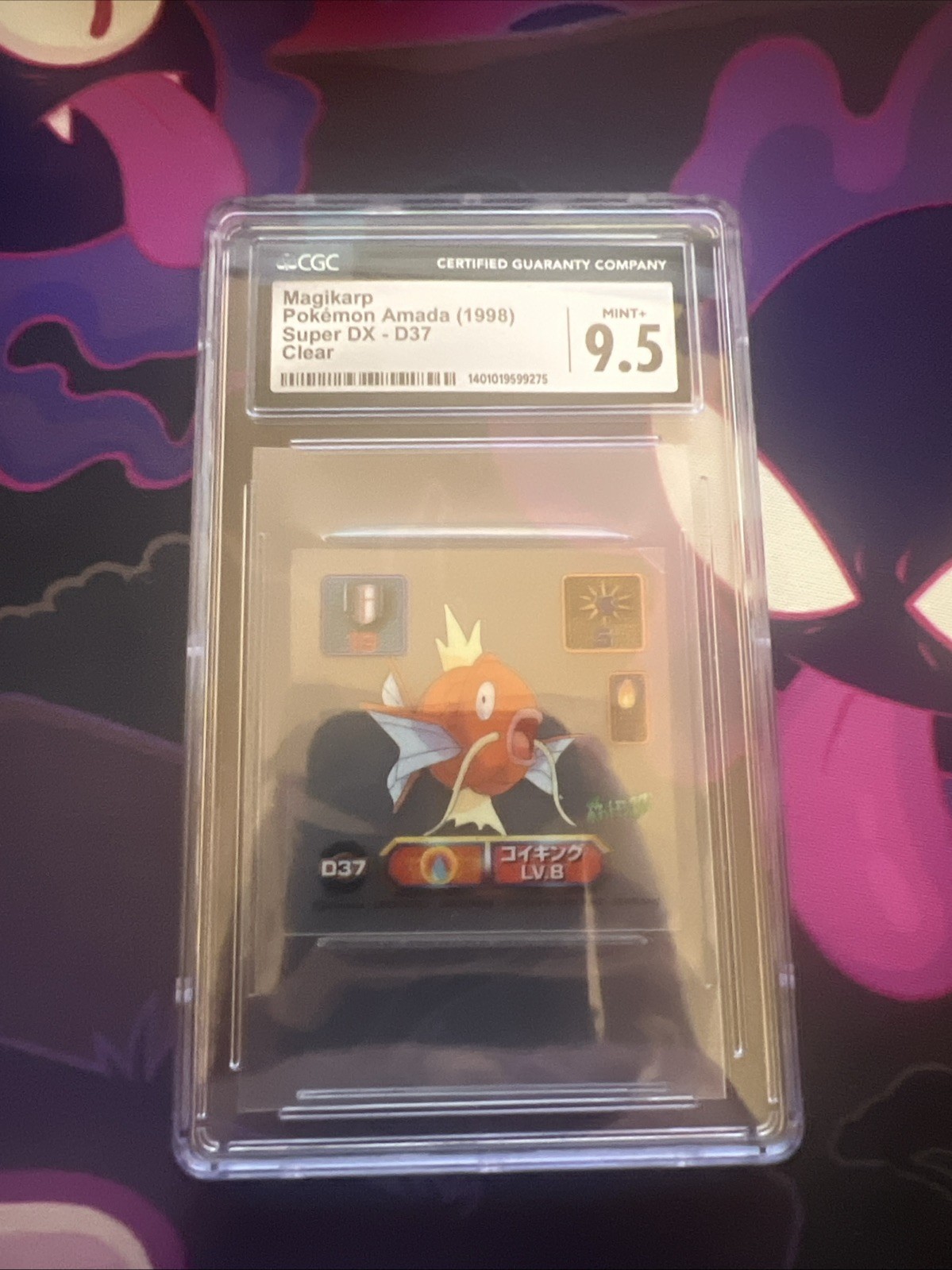 Vintage 1998 CGC 9.5 Pokemon Amada Clear Magikarp