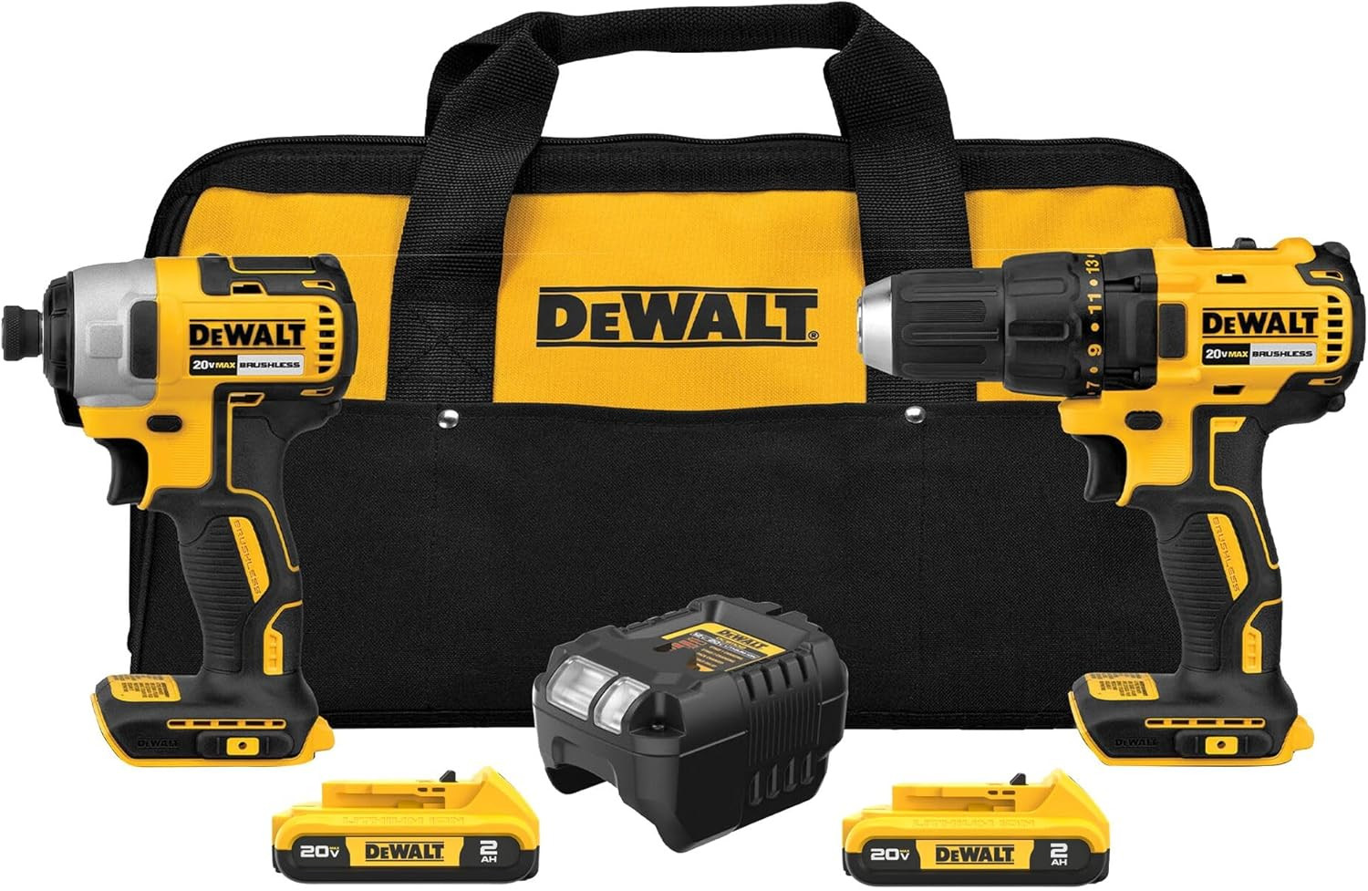 DEWALT DCK277D2 20V MAX Brushless 2-Tool Combo Kit: Drill & Impact Driver DEWALT DCK277D2 20V MAX Brushless 2-Tool Combo Kit: Drill & Impact Driver
