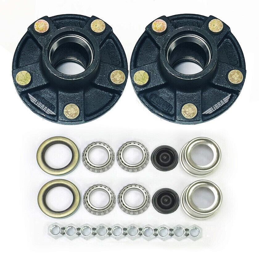 LIBRA 5 on 4.5 Trailer Idler Hub Kits 5 Lugs 5x4.5 2000 lb Axle 1-1/16 LIBRA 5 on 4.5 Trailer Idler Hub Kits 5 Lugs 5x4.5 2000 lb Axle 1-1/16
