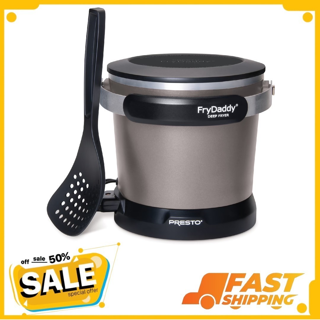 Presto FryDaddy Electric Deep Fryer, Black 05428 Presto FryDaddy Electric Deep Fryer, Black 05428