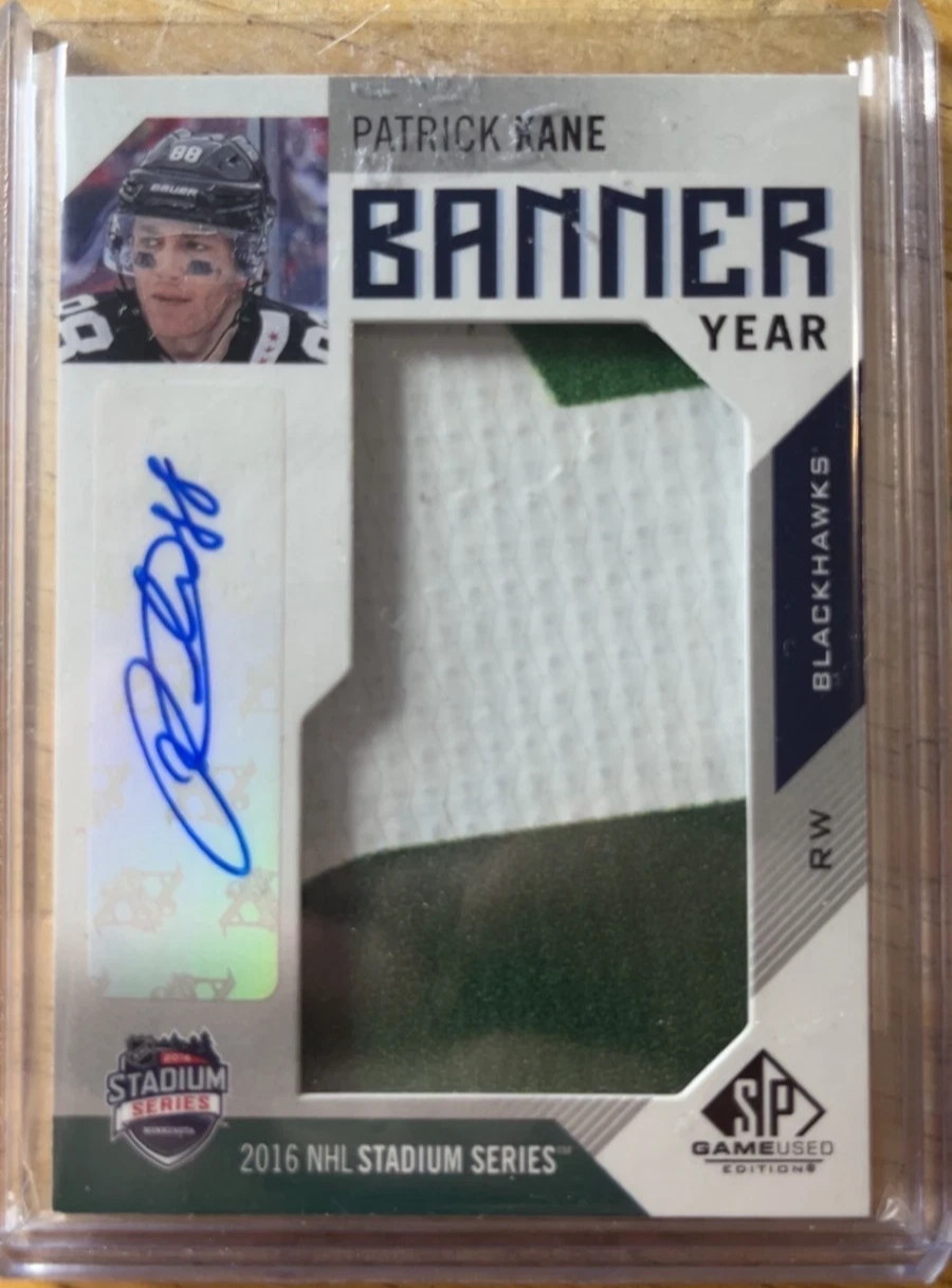 Patrick Kane 2016-17 SP Game Used Banner Year AUTO Stadium Series Blackhawks SSP Patrick Kane 2016-17 SP Game Used Banner Year AUTO Stadium Series Blackhawks SSP