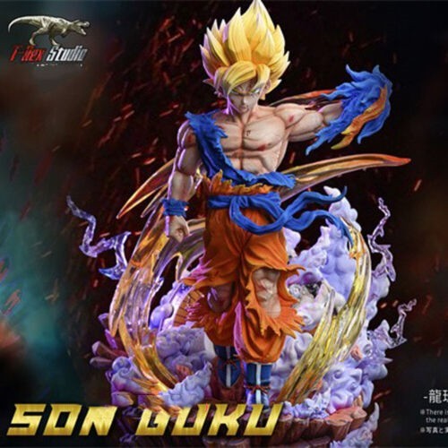 T-Rex Studio Dragon Ball Super Saiyan Goku Resin Statue Mega Size In Stock 28cm
