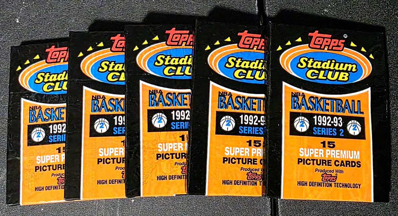 1992-93 Topps STADIUM CLUB BASKETBALL - SERIES 2 - Factory Sealed PACKS