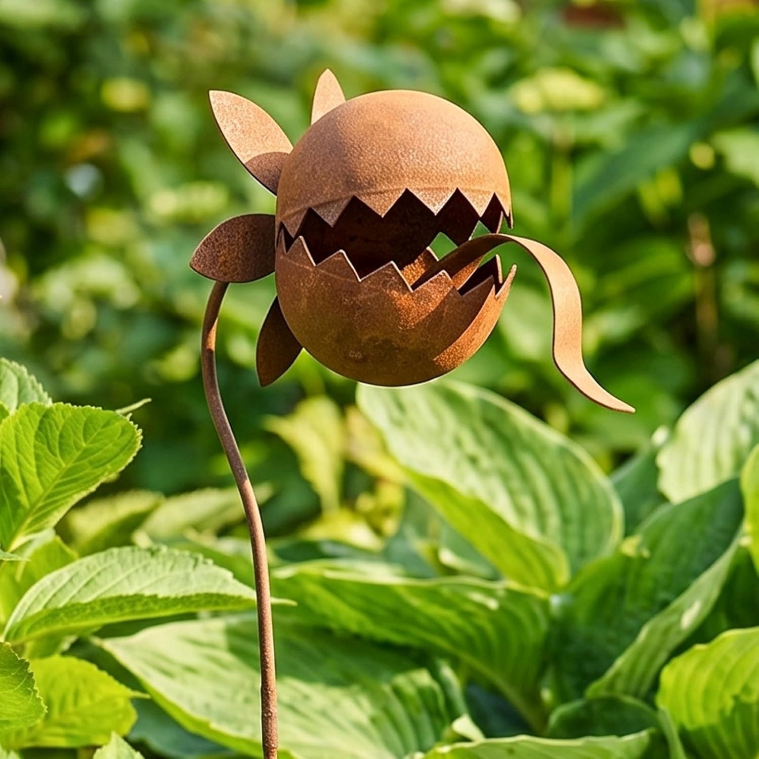 Spiky Venus Flytrap Metal Garden Stake, Carnivorous Plant Yard Art Outdoor Lawn Spiky Venus Flytrap Metal Garden Stake, Carnivorous Plant Yard Art Outdoor Lawn