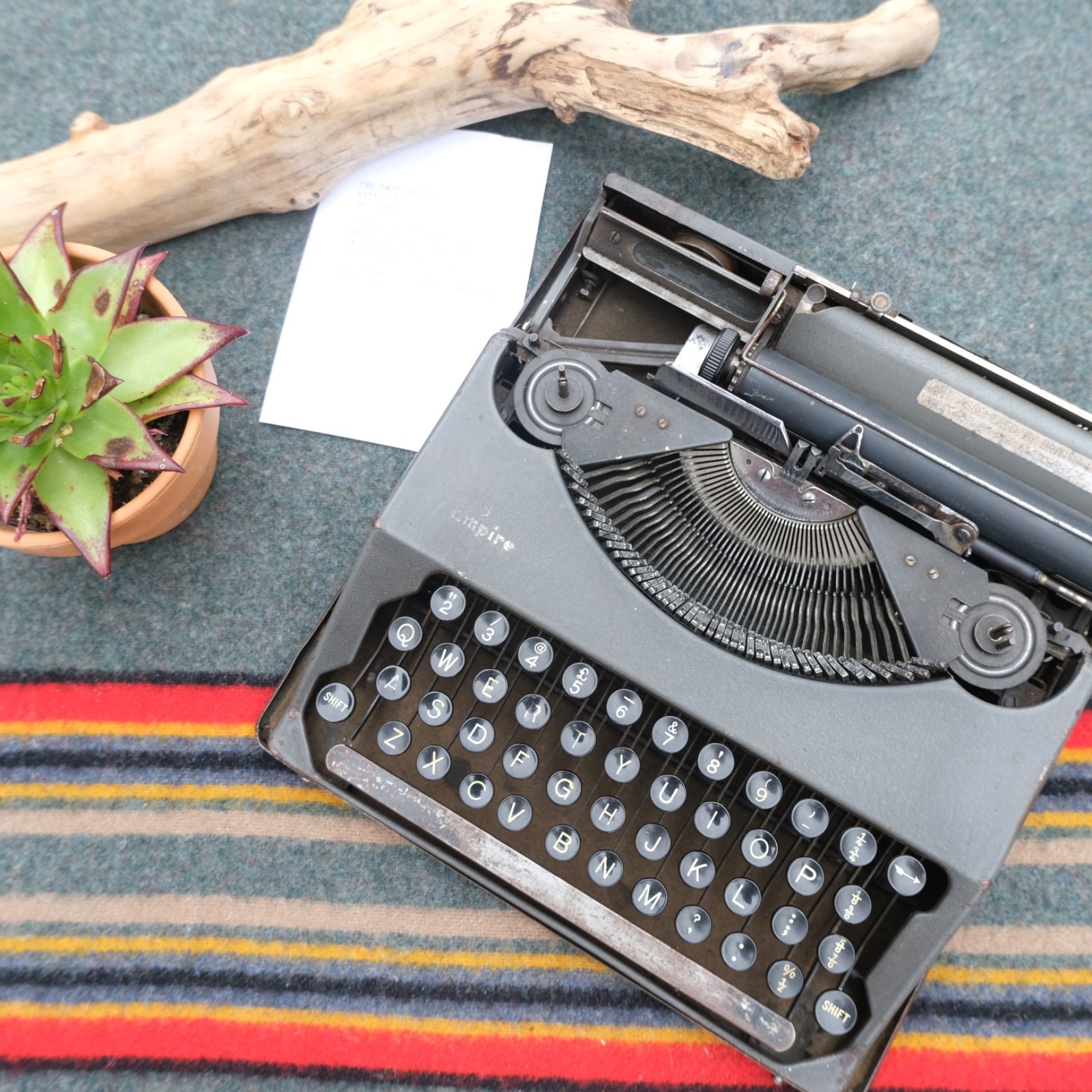 [RARE COLLECTOR] Antique 1936 The Baby Empire Portable Field Typewriter SN#1278