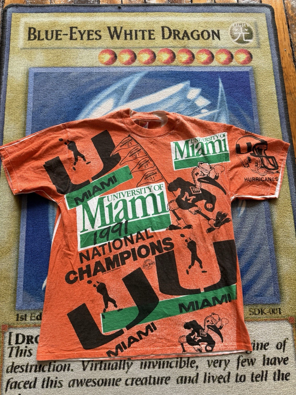 Vintage 1991 University Of Miami Hurricanes All Over Print T Shirt Men’s XL NCAA Vintage 1991 University Of Miami Hurricanes All Over Print T Shirt Men’s XL NCAA