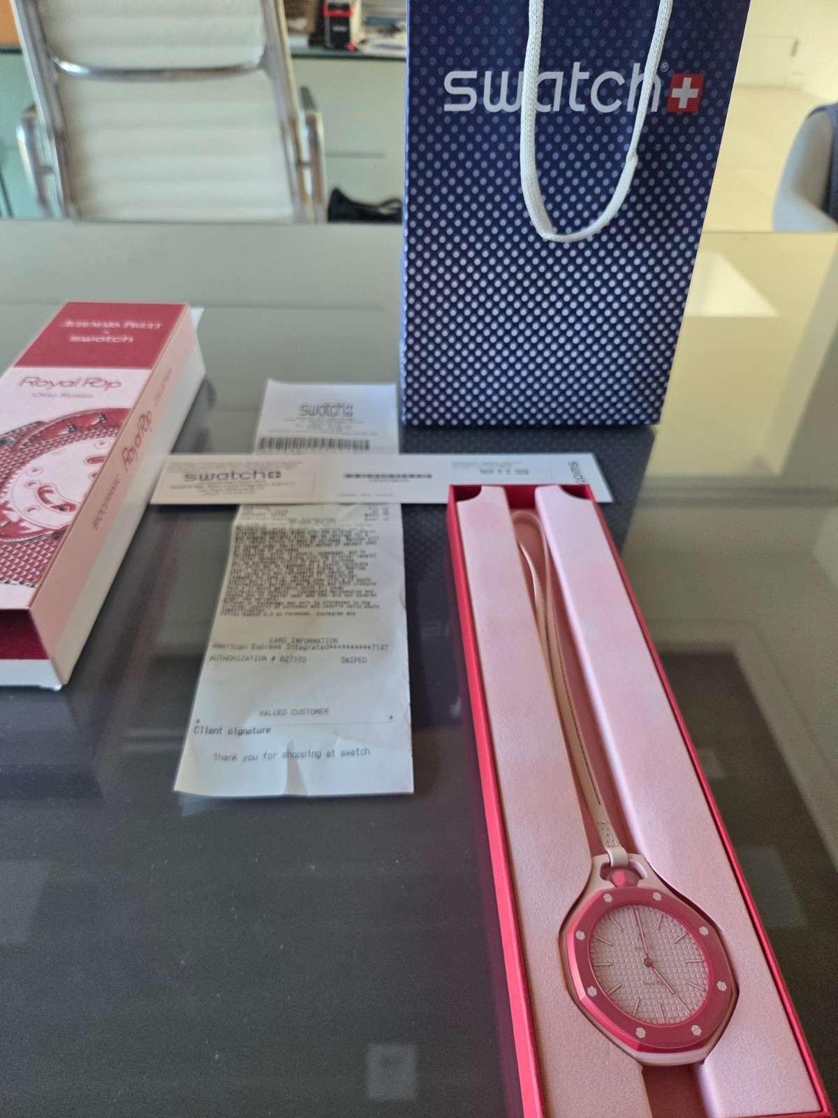 Authentic AP x Swatch Royal Pop Audemars Piguet Otto Rosso with receipt Authentic AP x Swatch Royal Pop Audemars Piguet Otto Rosso with receipt