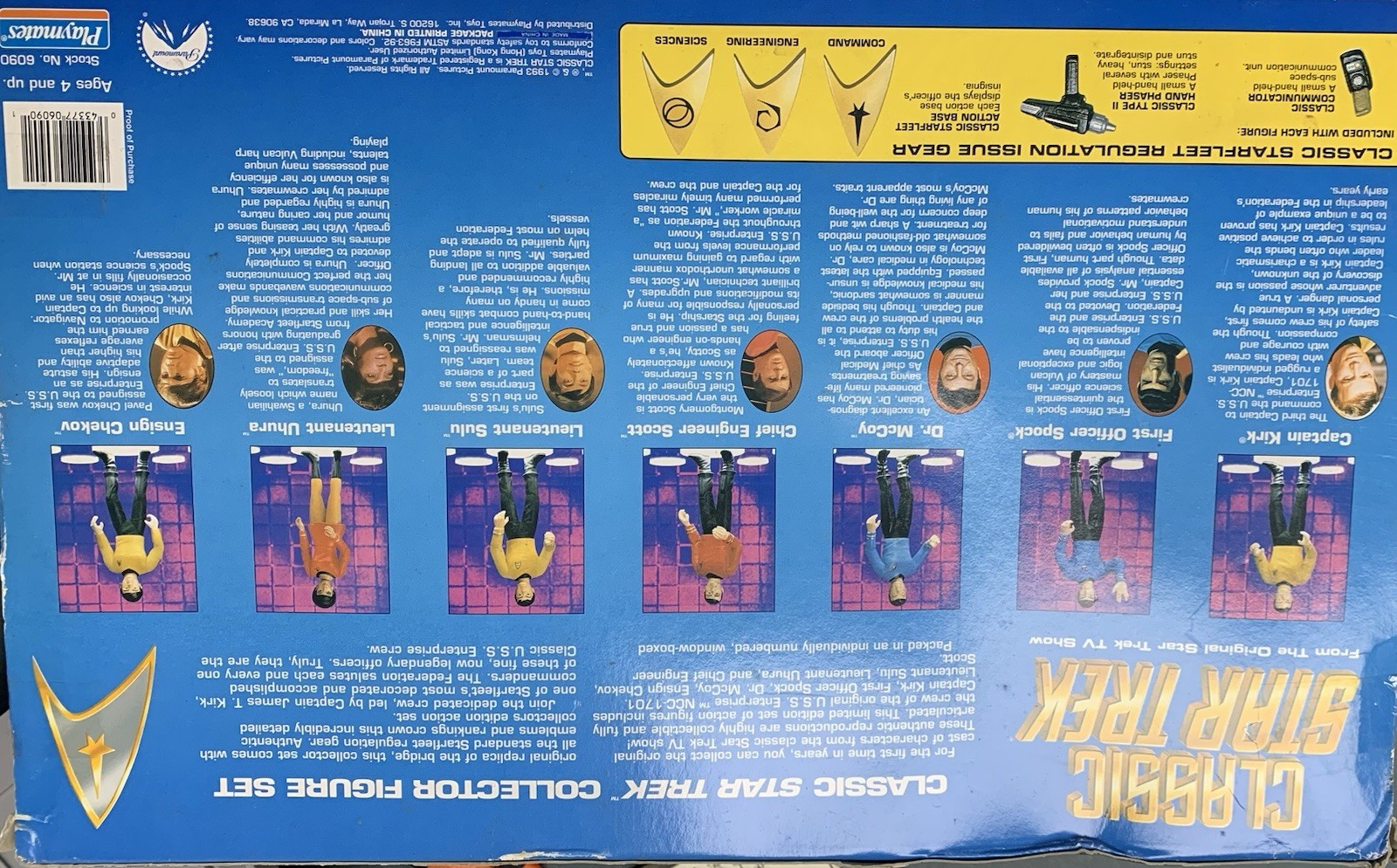 Vintage Classic Star Trek 1993 Bridge Collector Set Playmates 7 Figures
