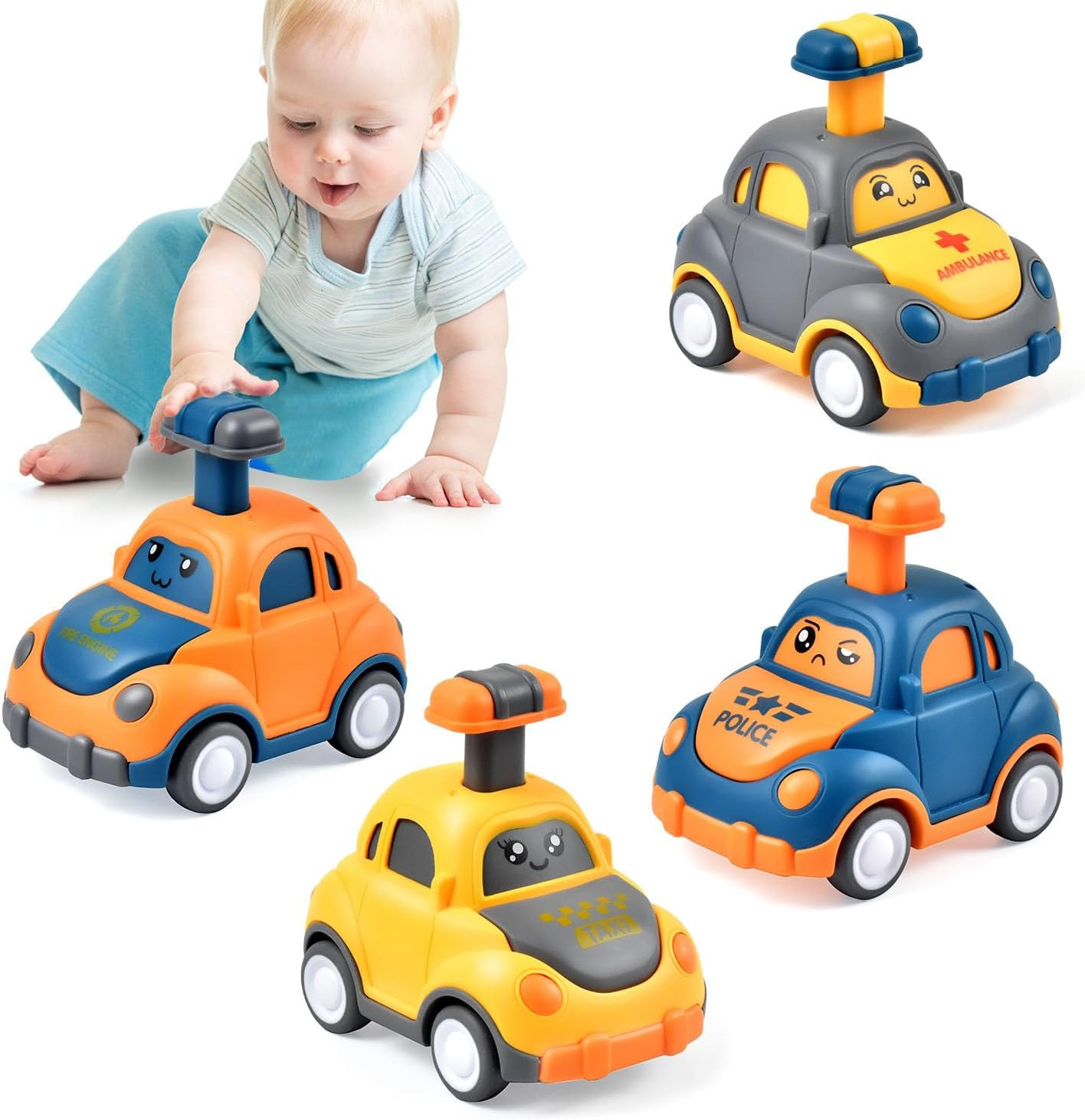 Soi-Meme Car Toys for Toddlers 2 3 Year Old Boy Girl First Birthday Gifts