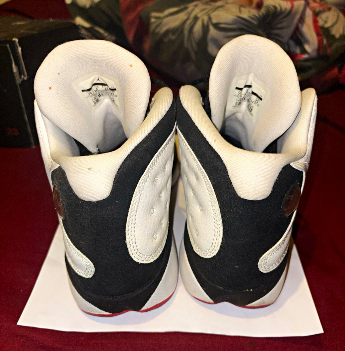 Jordan Air Jordan 13 Black/White Colorblock Mid-Top Lace-Up Basketball