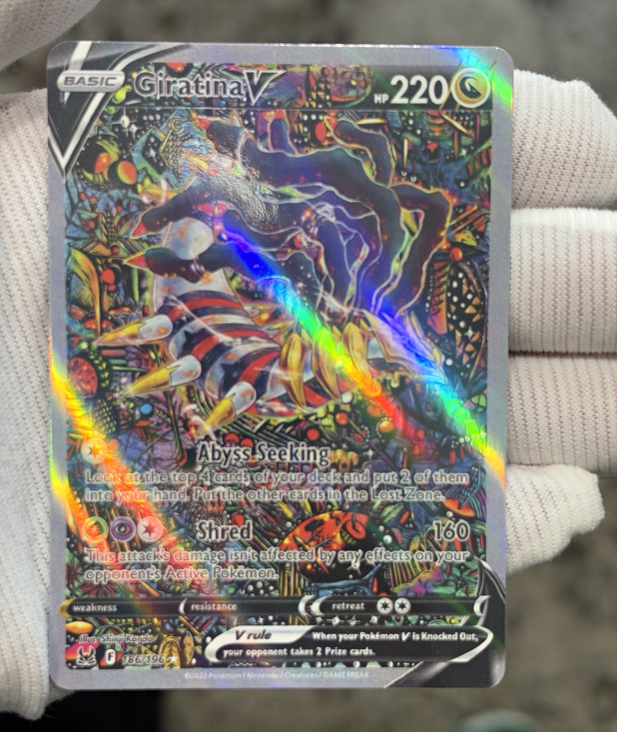 Giratina V 186/196 Lost Origin Holo Shiny *Fan Art*