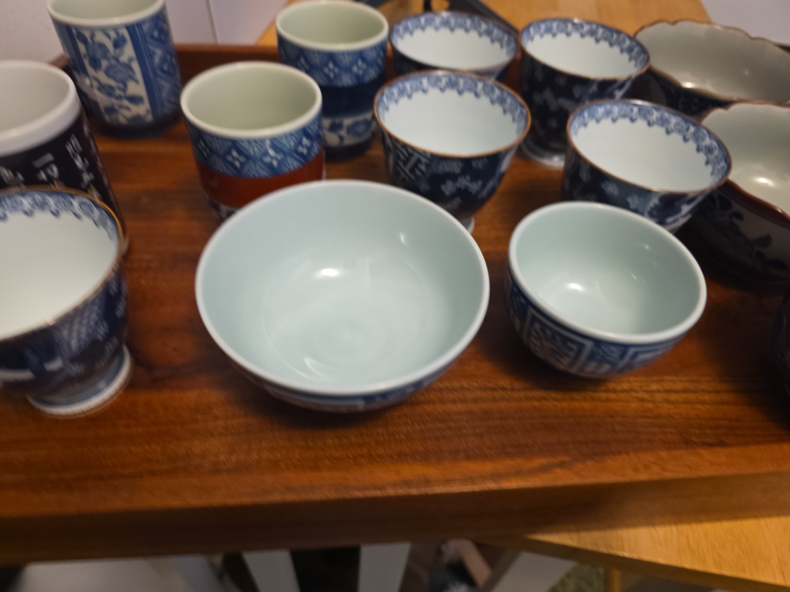 Japanese Old Porcelain Cups and Bowls Plus Assorted Pieces Japanese Old Porcelain Cups and Bowls Plus Assorted Pieces