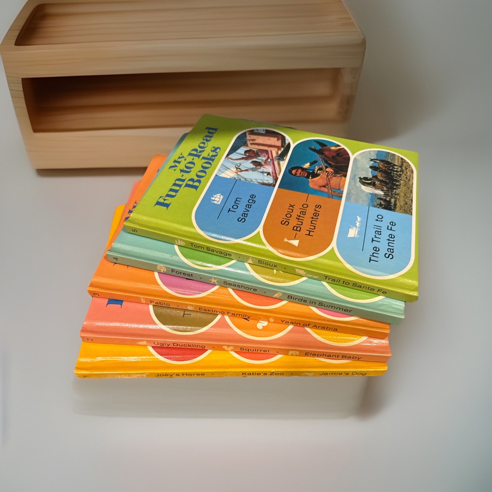 1973 MY Fun To Read Books Hardcover Book Set Of (5) Vintage Educational Clean