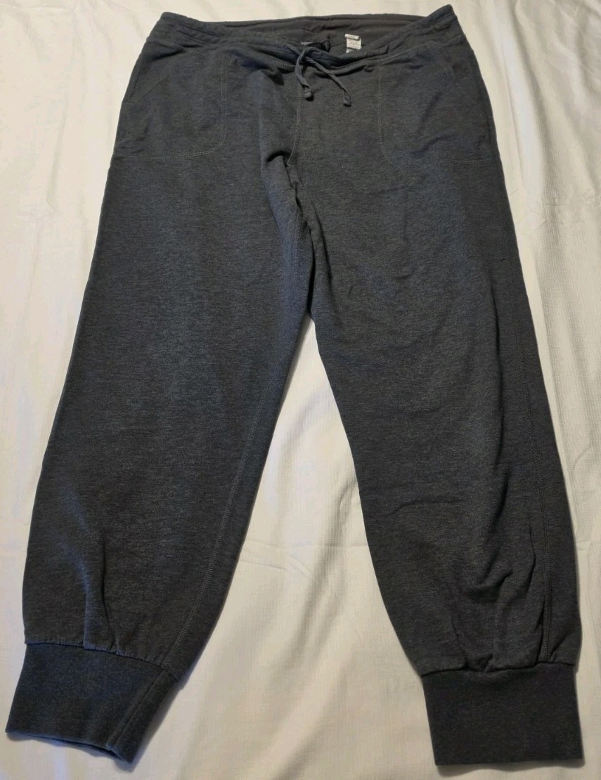 Patagonia Ahnya Pants Womens Large Gray Joggers Organic Cotton Blend 21970