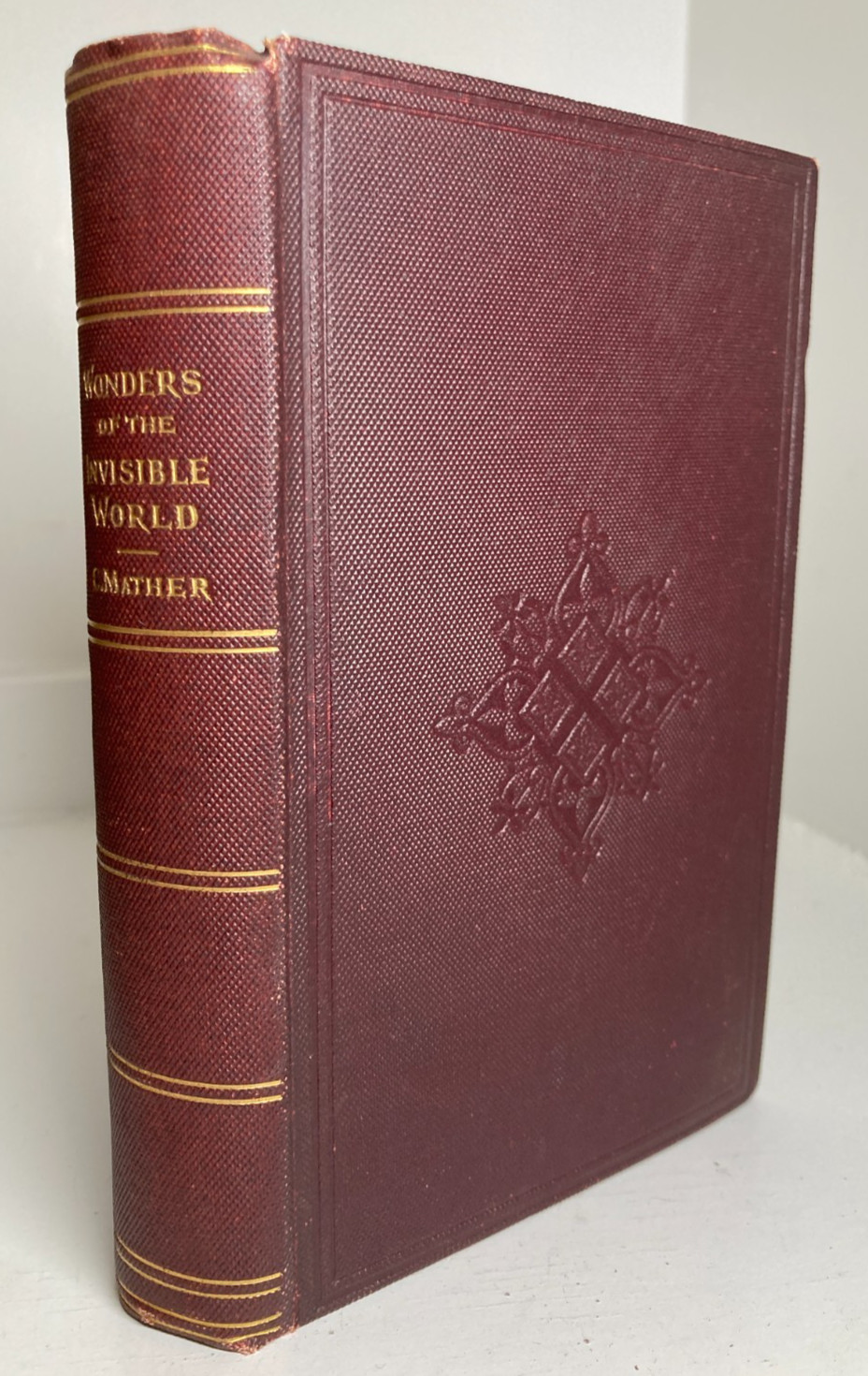 1862 Cotton Mather WONDERS INVISIBLE WORLD Salem Witch Trials Original Cloth