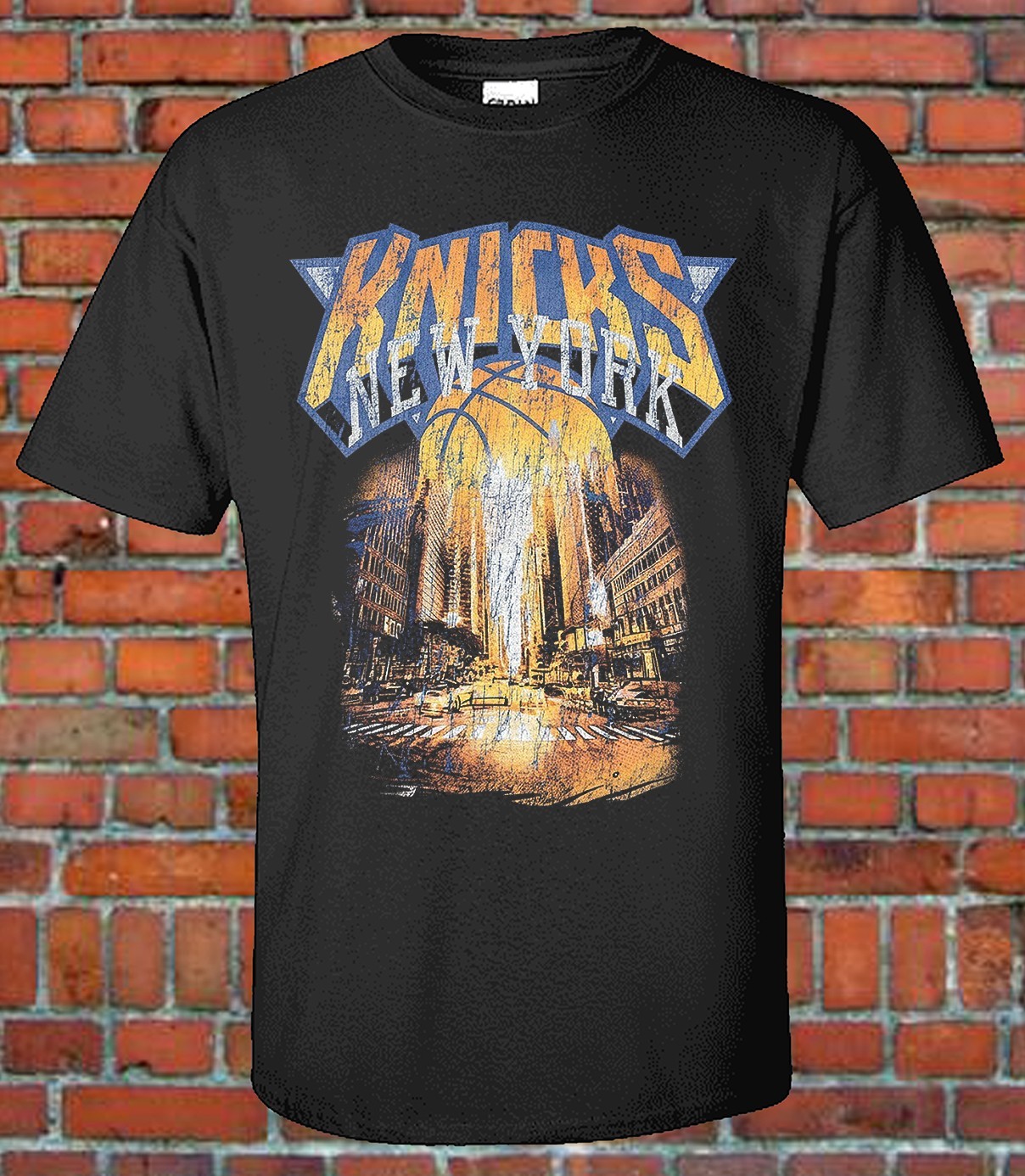 Vintage Recreated Knick Tee - Bootleg Tee - Graphic T-Shirt Vintage Recreated Knick Tee - Bootleg Tee - Graphic T-Shirt