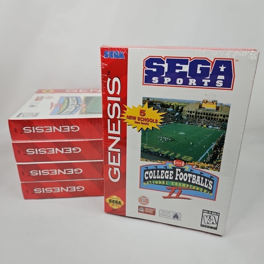 College Football\'s National Championship II (Sega Genesis, 1995) Lot Of 5 Sealed