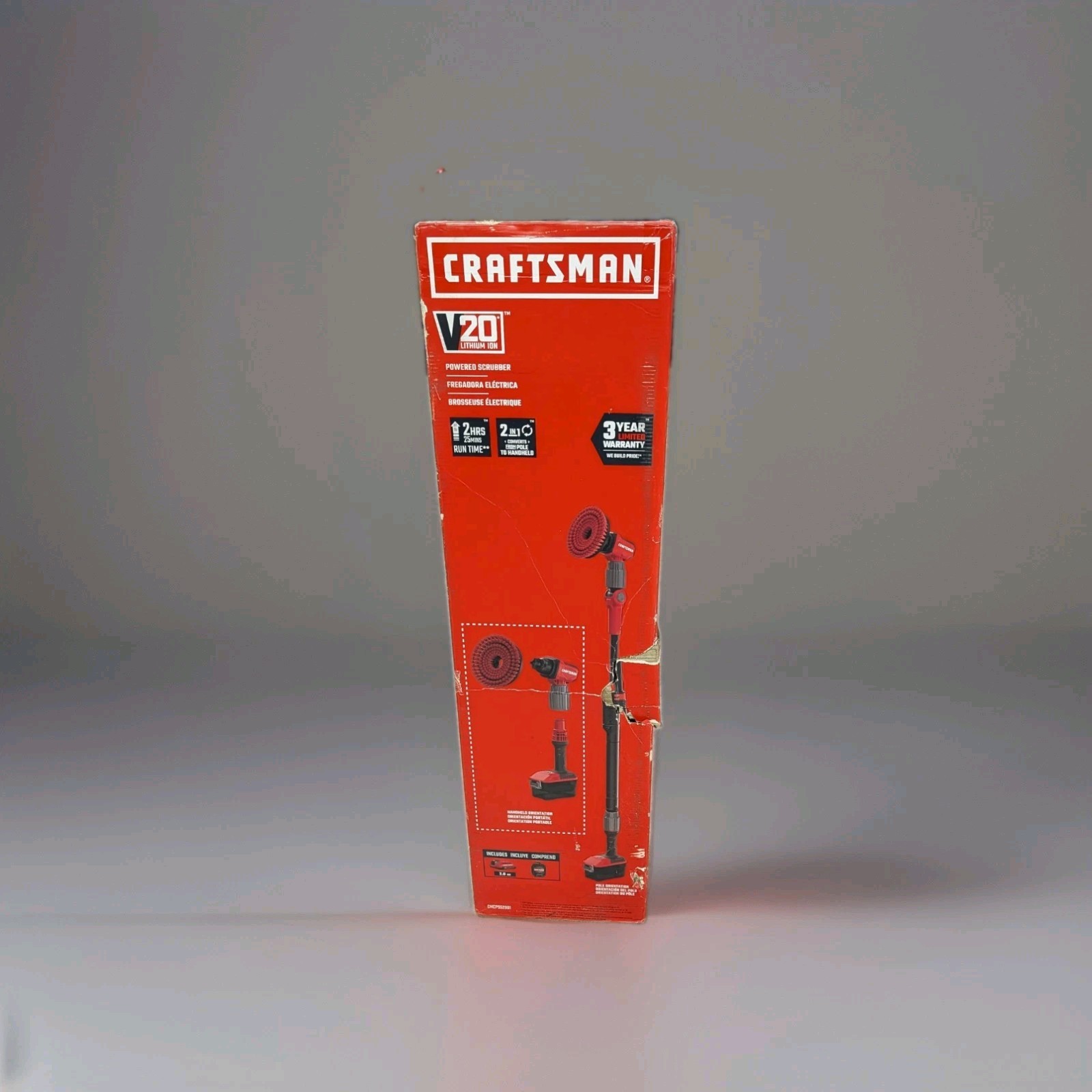 NEW Craftsman V20 Cordless Power Scrubber (BATTERY Included) Minor Box Damage NEW Craftsman V20 Cordless Power Scrubber (BATTERY Included) Minor Box Damage