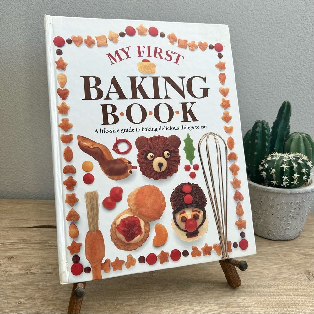 Vintage My First Baking Book Helen Drew 1991 Kids Cookbook Hardcover