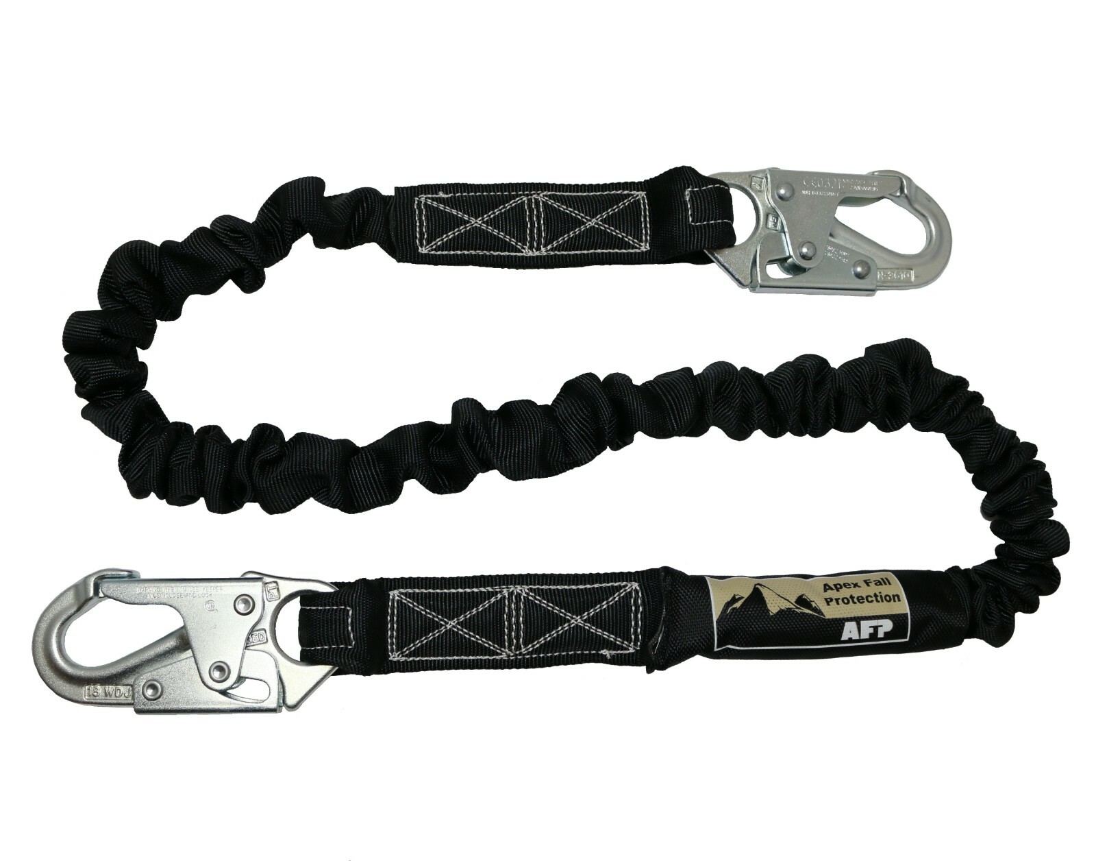 AFP New Fall Protection Safety Lanyard 6' Internal Shock-Absorbing w/ Snap Hook AFP New Fall Protection Safety Lanyard 6' Internal Shock-Absorbing w/ Snap Hook