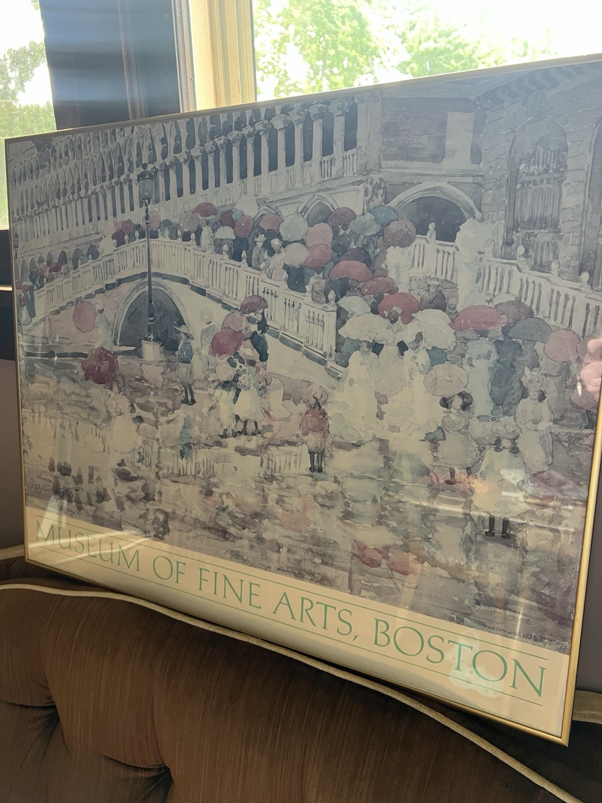 VINTAGE MAURICE PRENDERGAST MUSEUM OF FINE ARTS BOSTON GALLERY POSTER FRAMED VINTAGE MAURICE PRENDERGAST MUSEUM OF FINE ARTS BOSTON GALLERY POSTER FRAMED