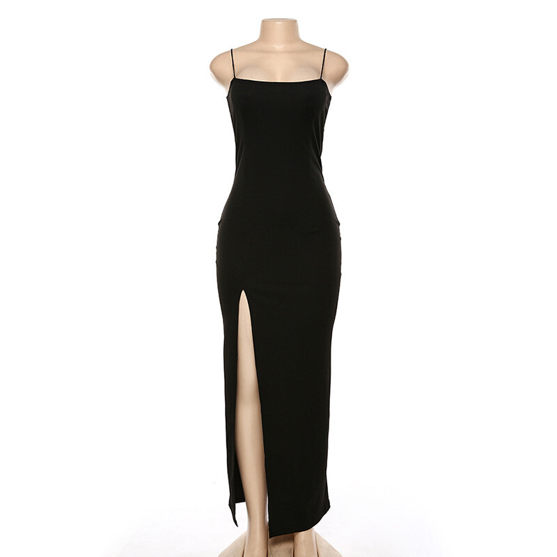 Sexy Womens Elegant Dress High Split Sleeveless Bodycon Cocktail Evening Party Sexy Womens Elegant Dress High Split Sleeveless Bodycon Cocktail Evening Party