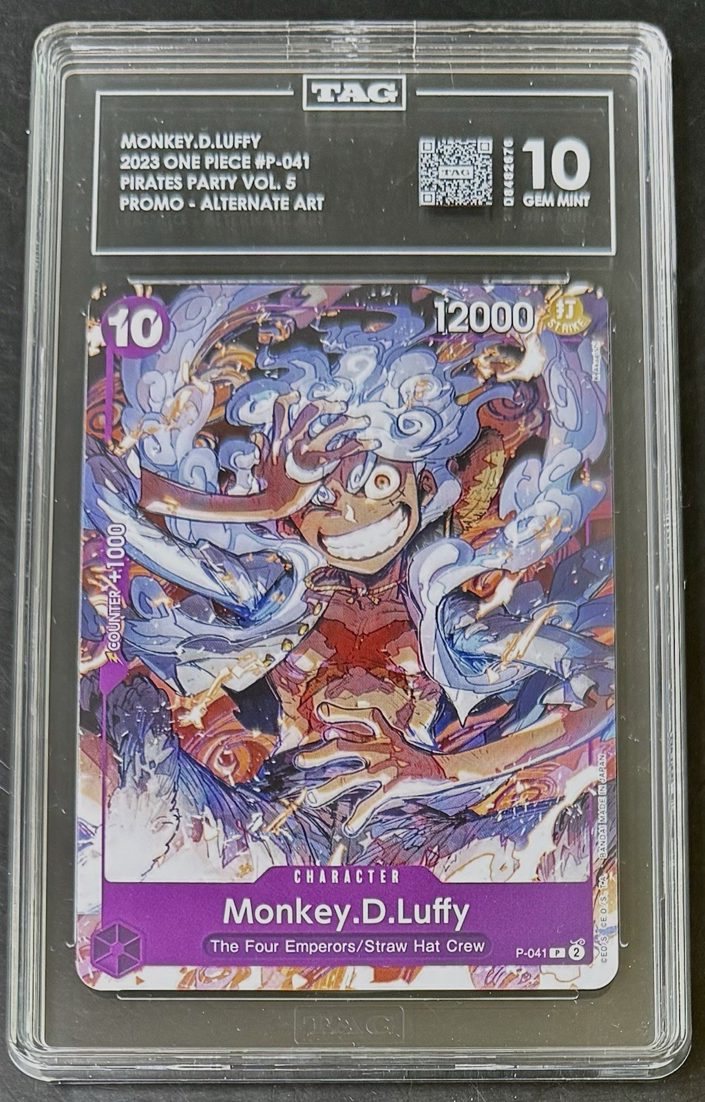 TAG 10 One Piece P-041 P - Monkey.D.Luffy - EN - Regular - Pirates Party Promo