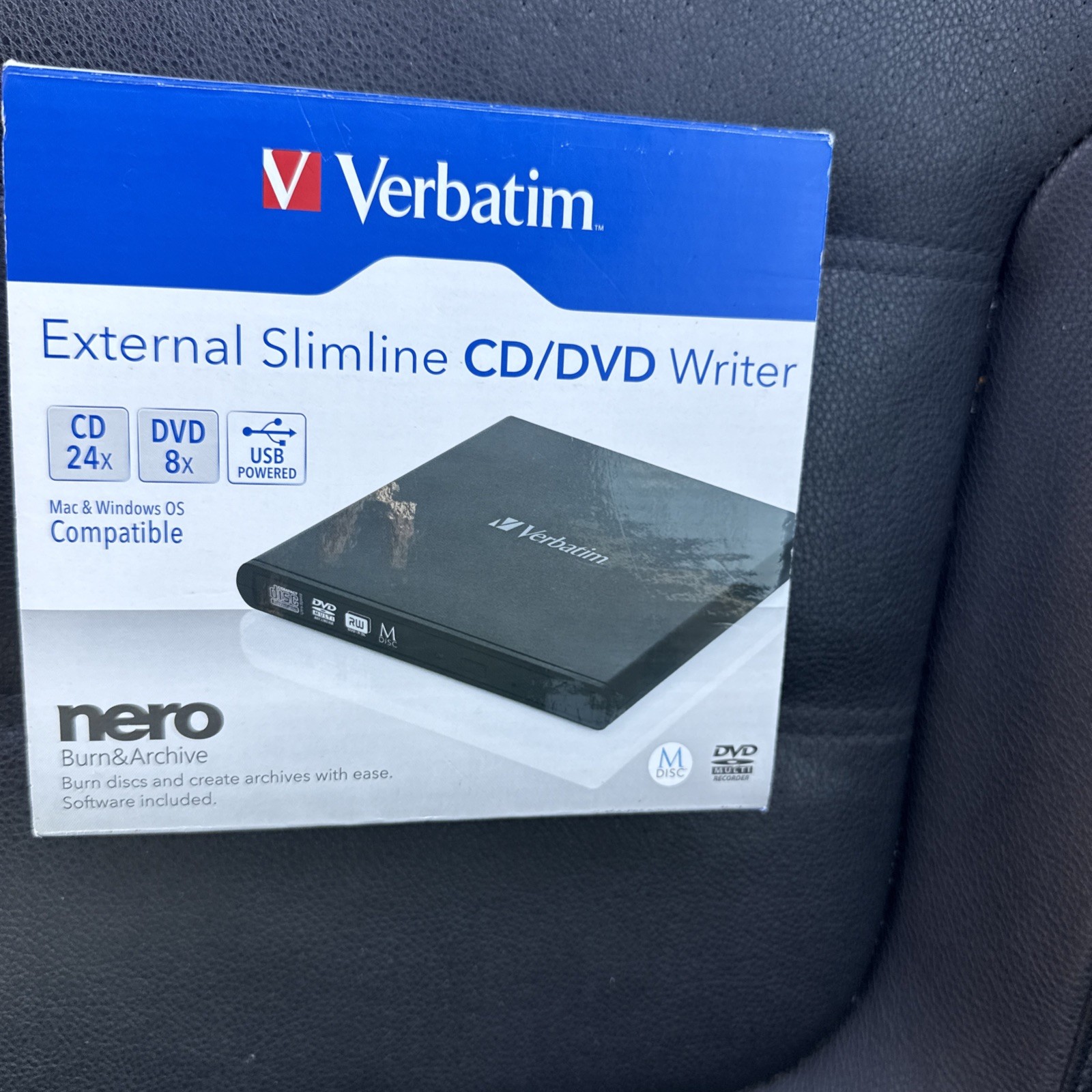 Verbatim Slim External Burner CD/DVD /-RW Optical Drive 98938 Verbatim Slim External Burner CD/DVD /-RW Optical Drive 98938