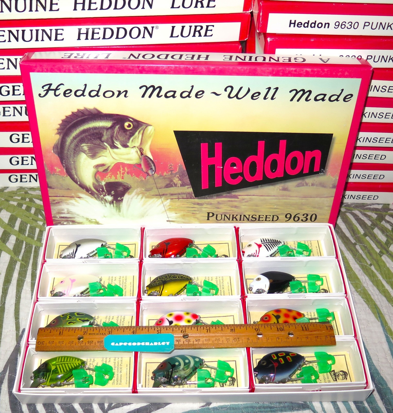 Lot of Twelve (12) Original HEDDON PUNKINSEED Lure Collector Series 9630 NEW Lot of Twelve (12) Original HEDDON PUNKINSEED Lure Collector Series 9630 NEW