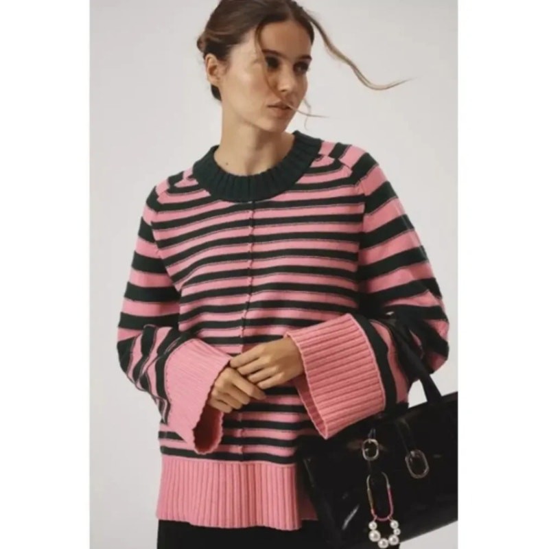 ANTHROPOLOGIE x MAEVE Chandler Crew-Neck Relaxed Pullover Sweater Sz L $168 269