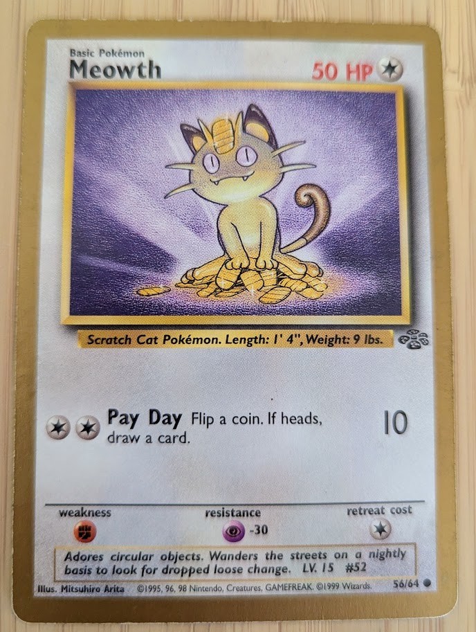 Meowth - Gold Bordered Promo 56/64 MP Meowth - Gold Bordered Promo 56/64 MP