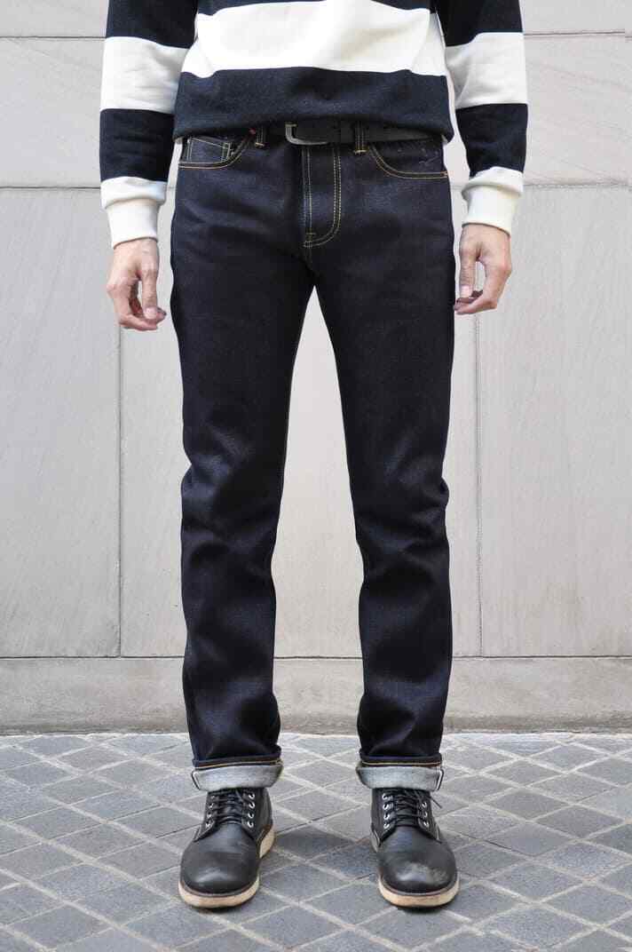 Simple&Raw Milestone 23oz Red Selvedge Denim Men\'s Jeans Slim Straight Fit Simple&Raw Milestone 23oz Red Selvedge Denim Men\'s Jeans Slim Straight Fit