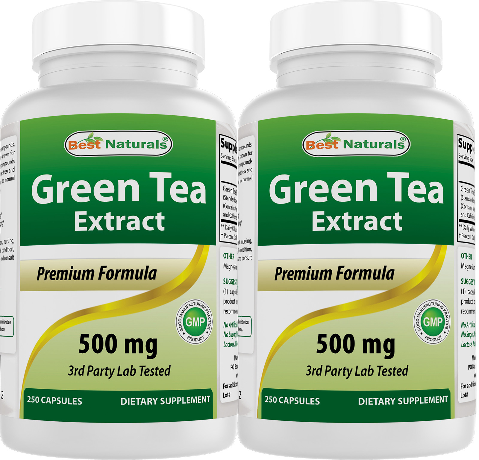 2 Pack Best Naturals Green Tea Extract 500 mg 250 Capsules 2 Pack Best Naturals Green Tea Extract 500 mg 250 Capsules
