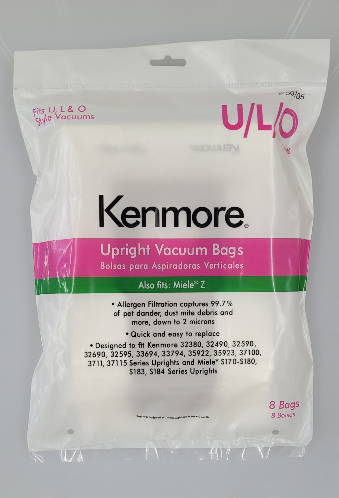 8 Kenmore Type U L O Upright Vacuum Cleaner Bags Allergen 50105 50688 50690 5068 8 Kenmore Type U L O Upright Vacuum Cleaner Bags Allergen 50105 50688 50690 5068