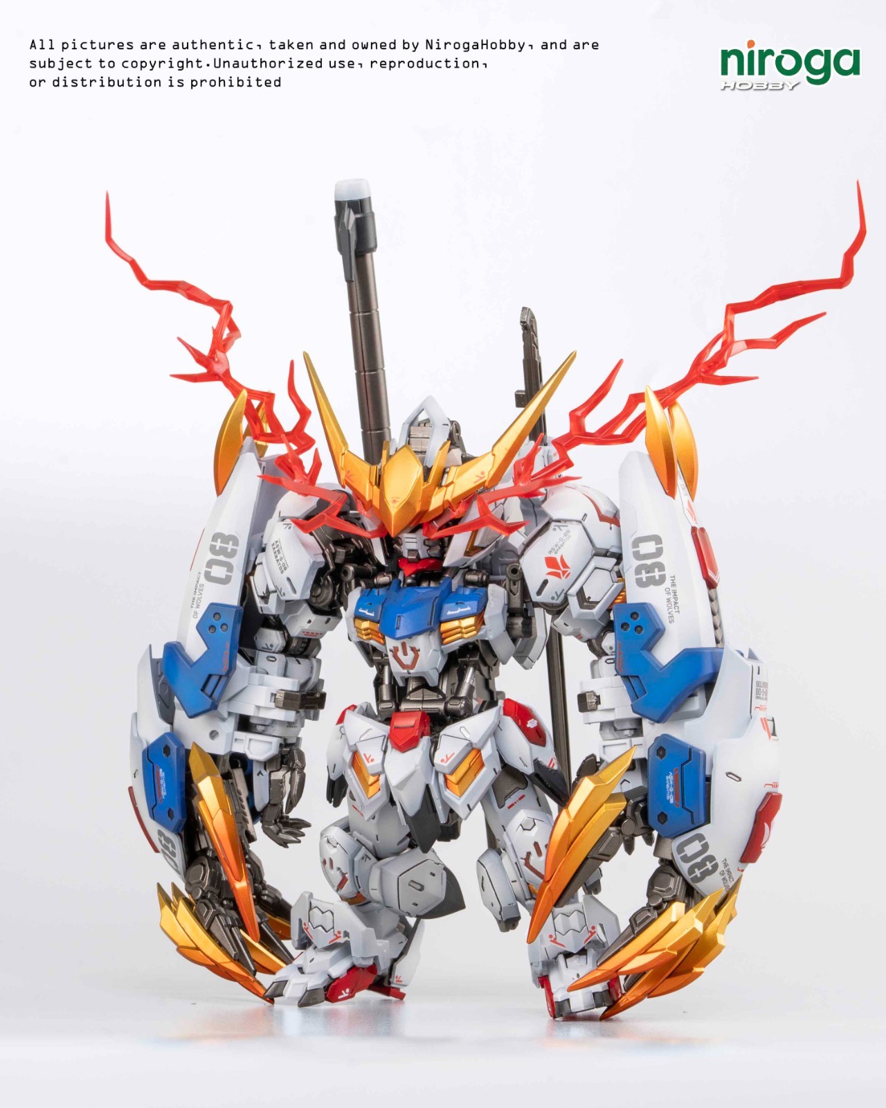 Pre-order [custom-repainted] MGSD Gundam Barbatos with claw expansion set.