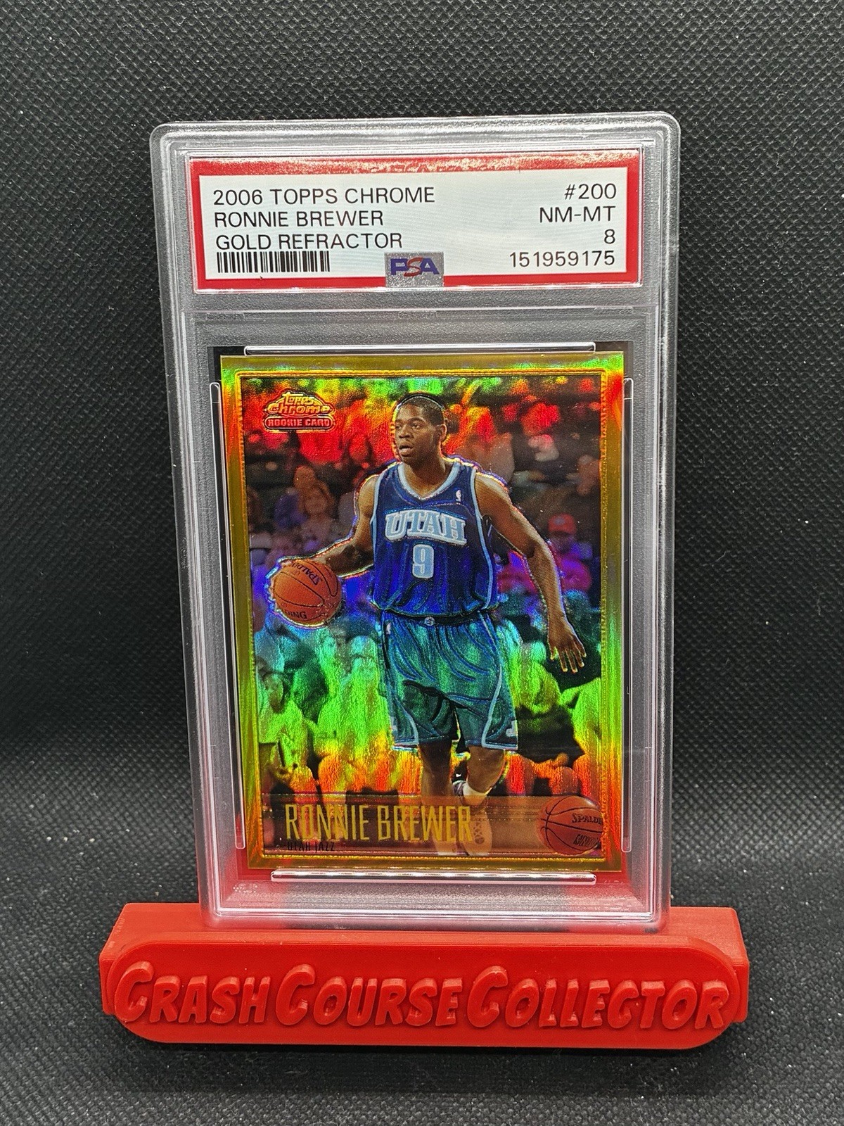 2006 Topps Chrome #200 Ronnie Brewer /25 Gold Refractor PSA 8