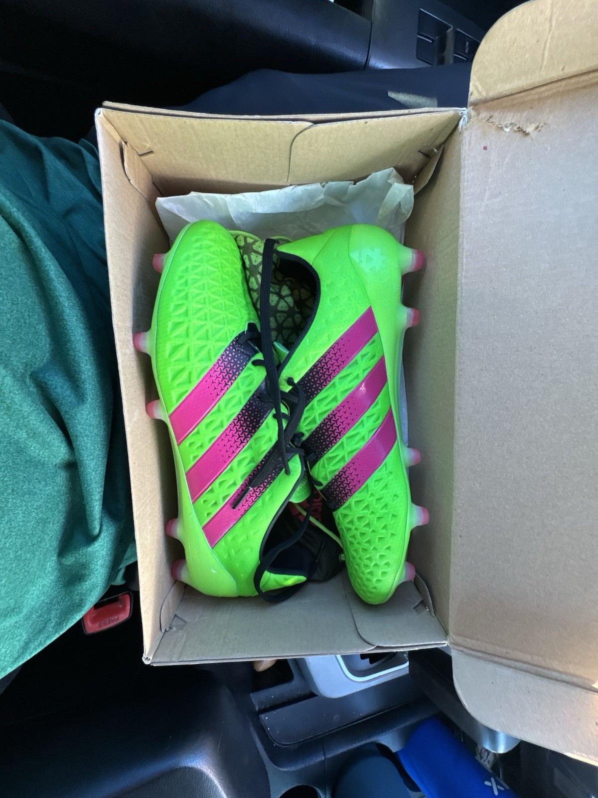 Adidas Ace 16.1 FG/AG Solar Green Shock Pink Soccer Cleats – Rare Colorway