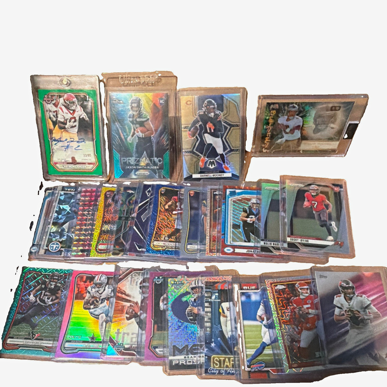 2024-2026 Topps NFL Football 35 Card Lot Auto, Numbered, Rookies, Holos And More 2024-2026 Topps NFL Football 35 Card Lot Auto, Numbered, Rookies, Holos And More