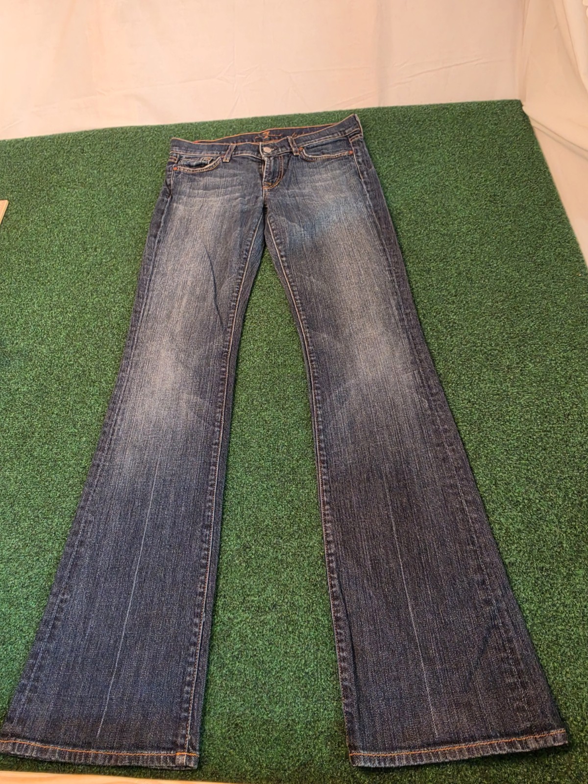 Seven 7 Jeans Boot Cut Blue Denim Stretch Size 28 Seven 7 Jeans Boot Cut Blue Denim Stretch Size 28