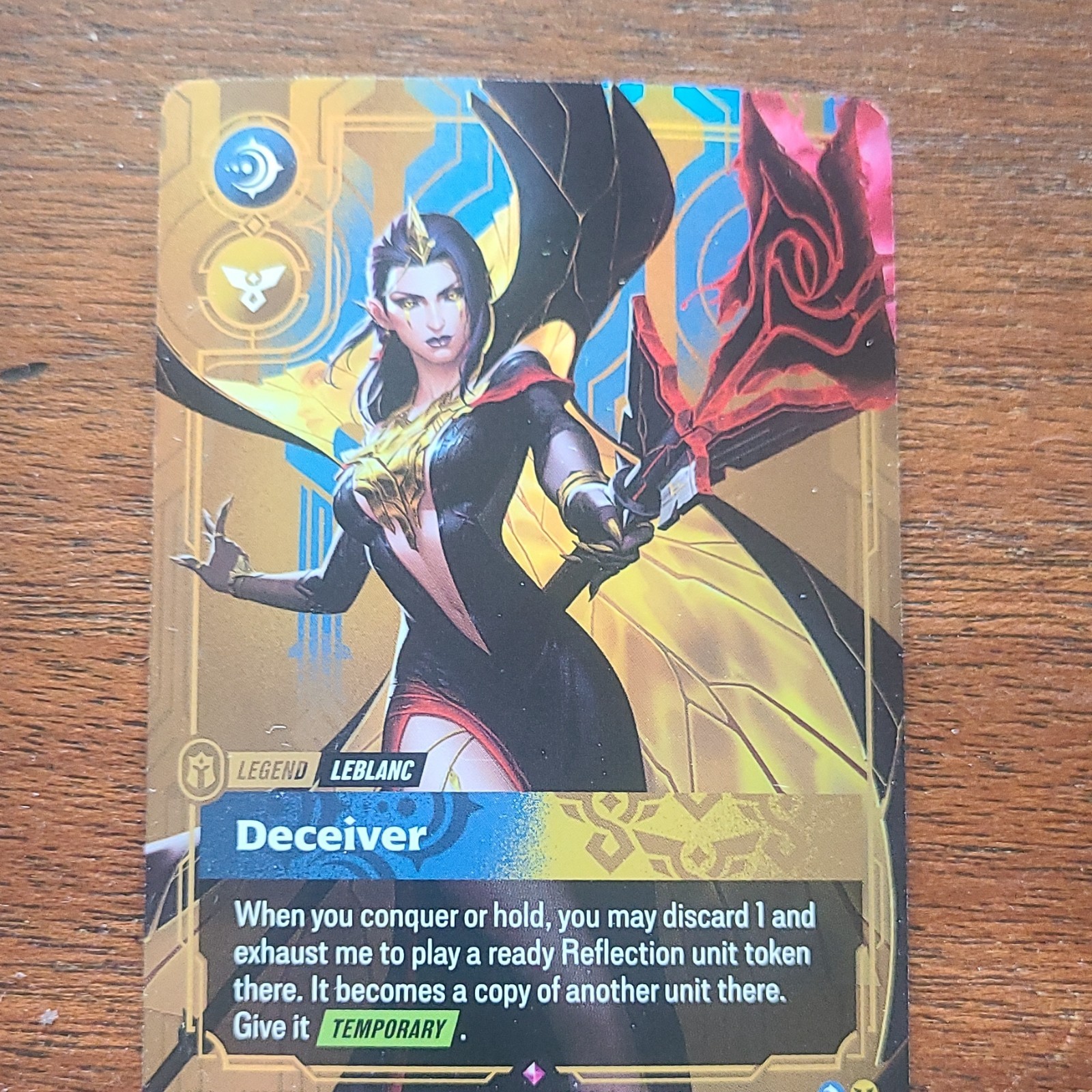 League of Legends CCG LeBlanc Legend Deceiver Foil Card, English League of Legends CCG LeBlanc Legend Deceiver Foil Card, English