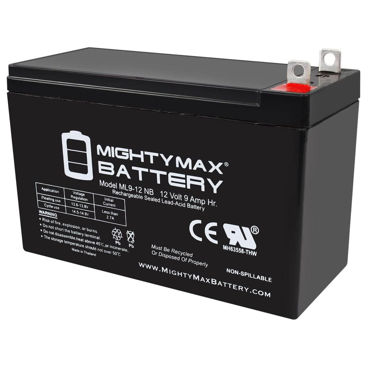 Mighty Max 12V 9AH SLA Battery Replacement for Schumacher 5799000007