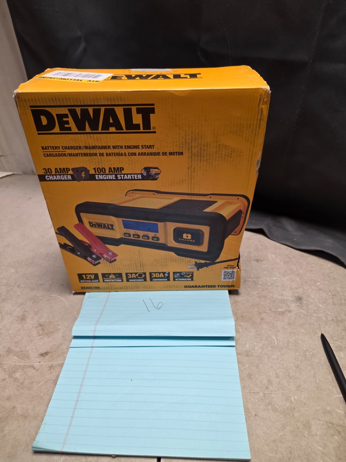 DEWALT 30 Amp Battery Charger 3 Amp Battery Maintainer w/Engine Start (DXAEC100) DEWALT 30 Amp Battery Charger 3 Amp Battery Maintainer w/Engine Start (DXAEC100)