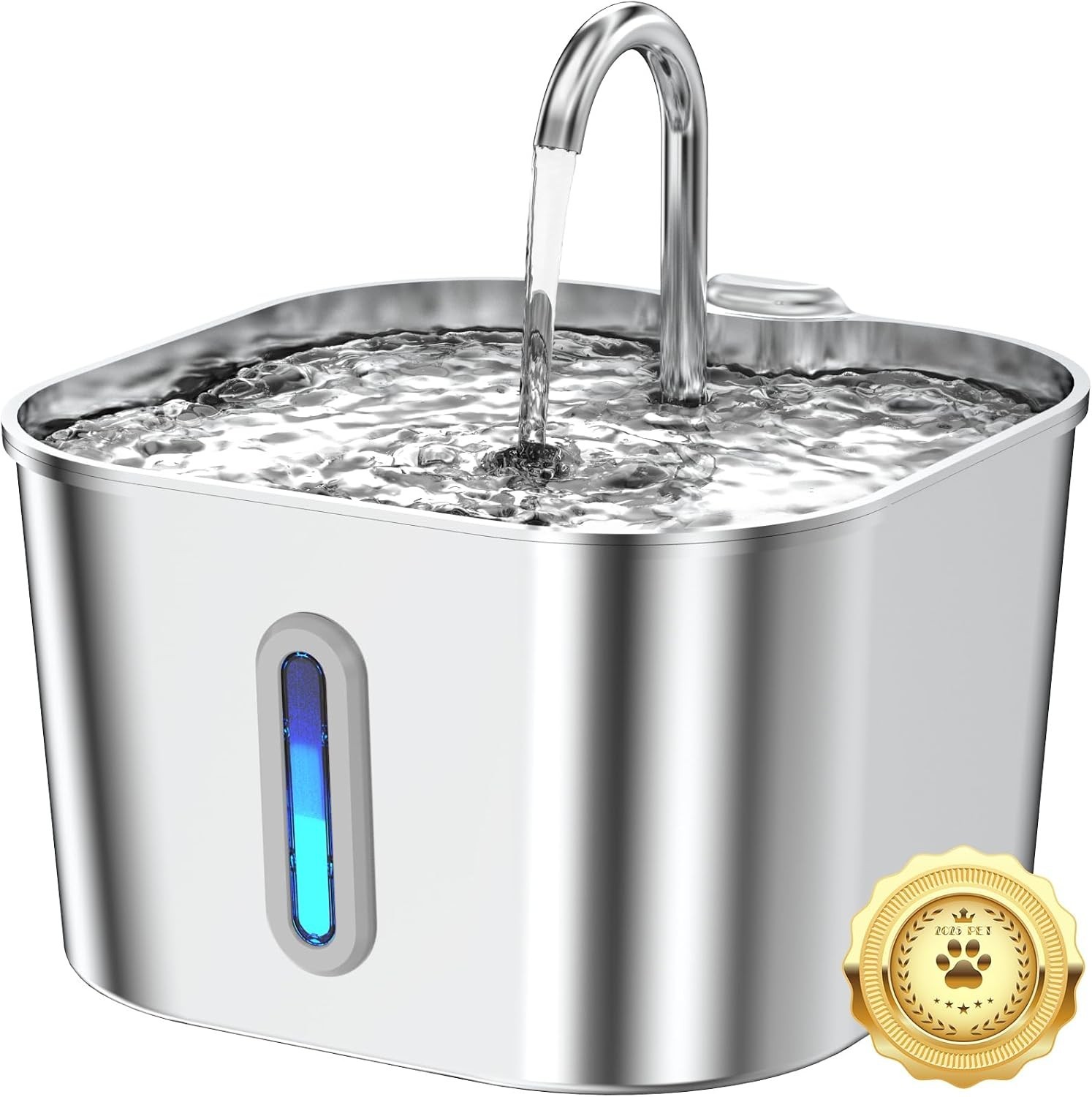 Stainless Steel Cat Water Fountain 2.2L Pet Drinking Fountain Dispenser for Cats Stainless Steel Cat Water Fountain 2.2L Pet Drinking Fountain Dispenser for Cats